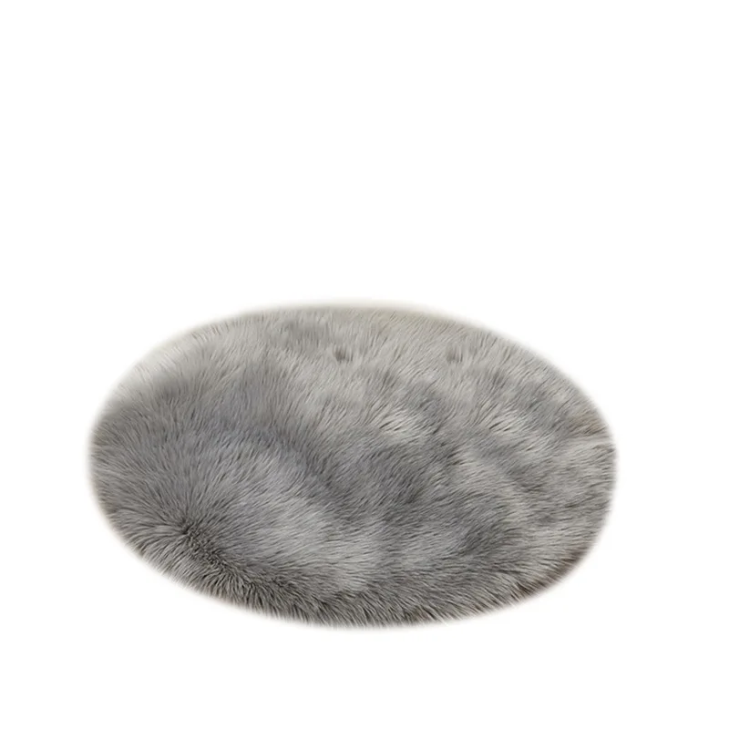 Muzzi Faux Fur Sheepskin Chair Cover Seat Pad Soft Carpet Hairy Plain Skin Fur Plain Fluffy Area Rugs Bedroom Faux Carpet