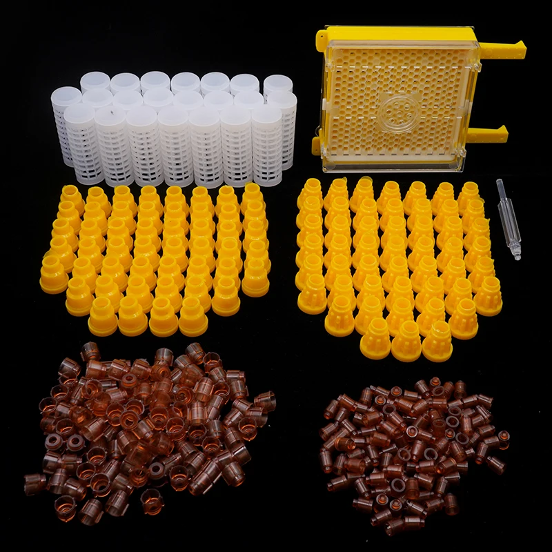 Bee Queen Rearing Kit Jenter Apiculture Tools Beekeeping Box Cage Holder Plastic Cell Cups Bee Breeding System 1Set beekeeping tools,beekeeping accessories