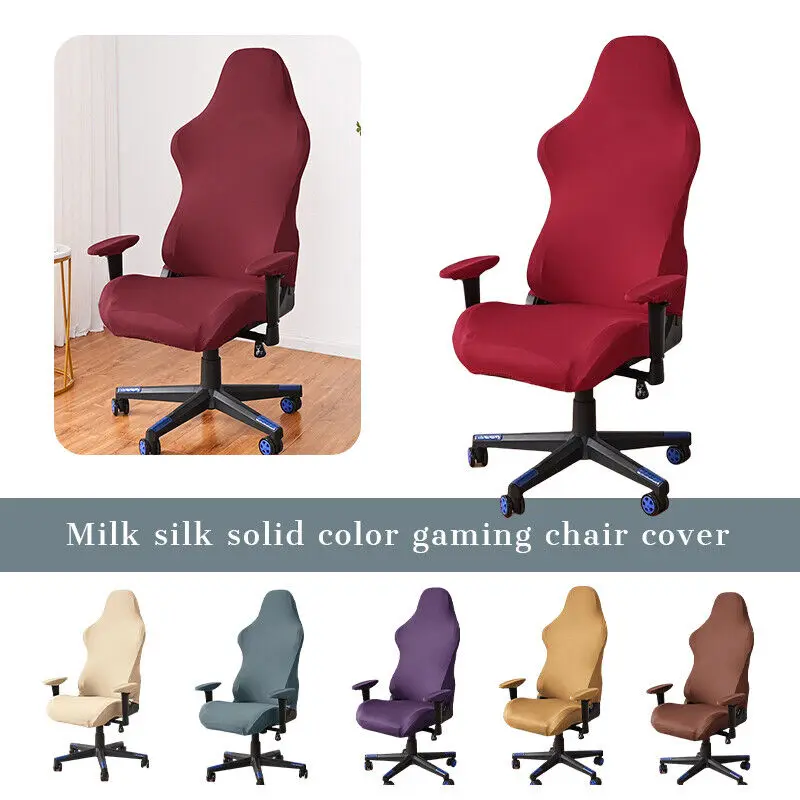 4 Pièces Housse Chaise Gaming, Noir Protection Chaise Gaming, Housses