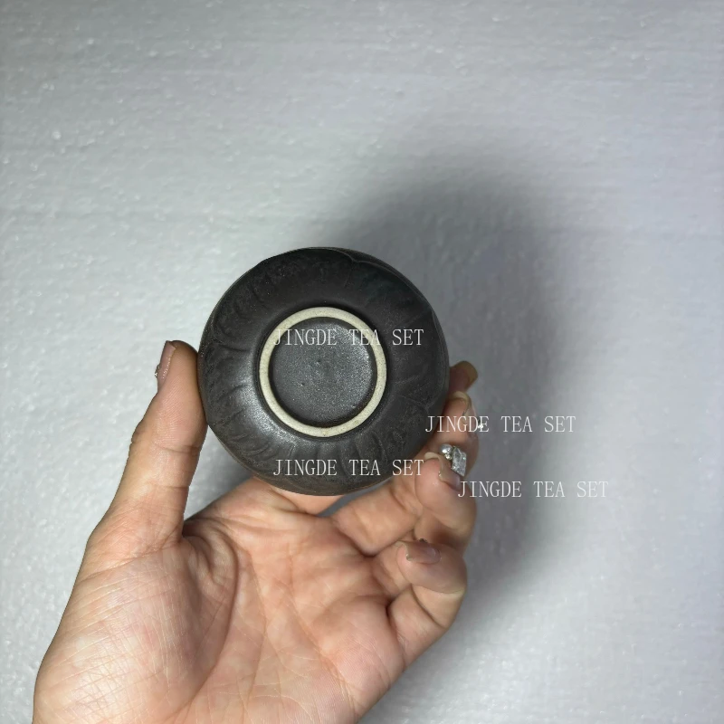 1 Pcs Chinese Antique Ceramic Teacup Meditation Cup Gilding Process Handmade Boutique Pottery Tea Bowl Master Cup Tea Set 50ml