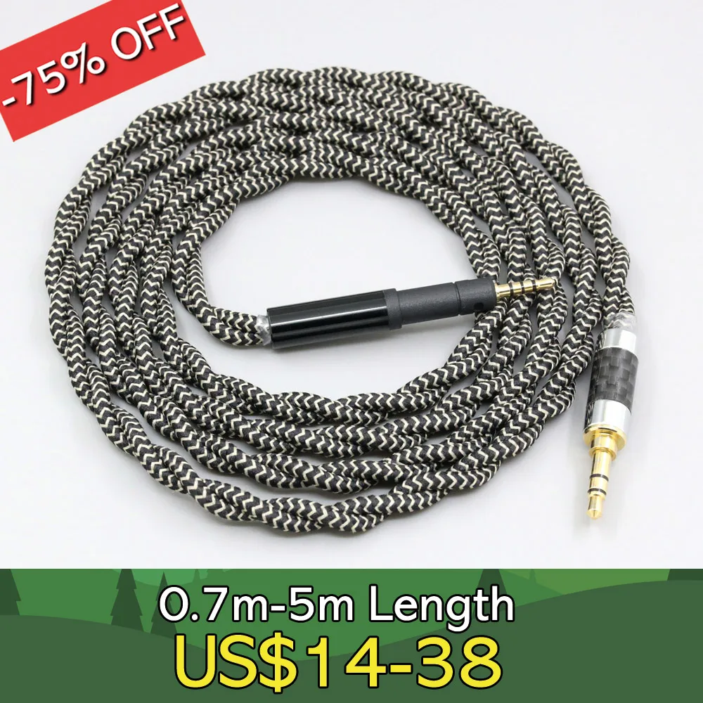 

2 Core 2.8mm Litz OFC Earphone Shield Braided Sleeve Cable For Sennheiser HD599 HD569 HD 560S HD559 hd560s LN008242*