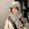Down Hat And Scarf For Women Hooded Scarf For Women Windproof Thick Integrated Ear Protection Winter Hood Neck Warmer For Cold 6