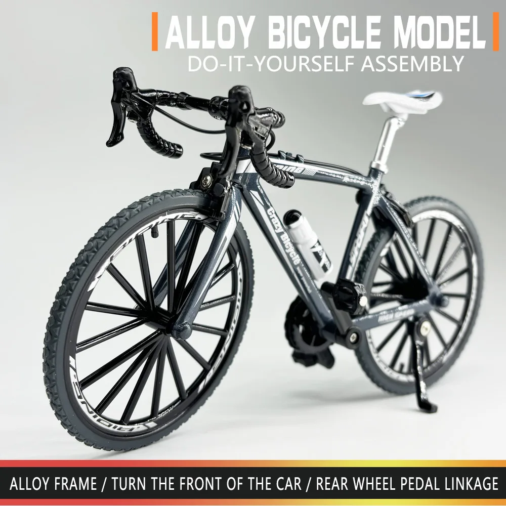 1:8 DIY Allloy bike toys finger bike toys Bicycle Model Diecast Finger Mountain Assembly Bikes Simulation Collection Gifts Toys for boys