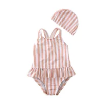 UV Baby Girl Swimsuit One Piece Swimming Jumpsuit Ruffles Bathing Suit SPF 50 Sleeveless Kids Swimwear for Girls 1-7 Years 2