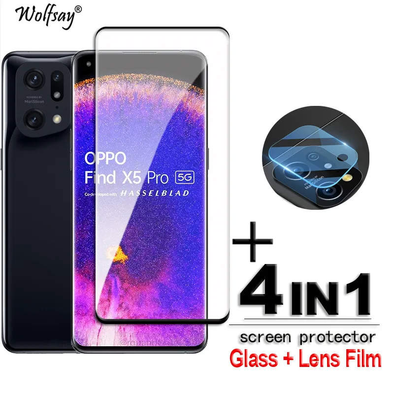 For OPPO Find X5 Pro Glass 3D Full Cover Curved Screen Protector