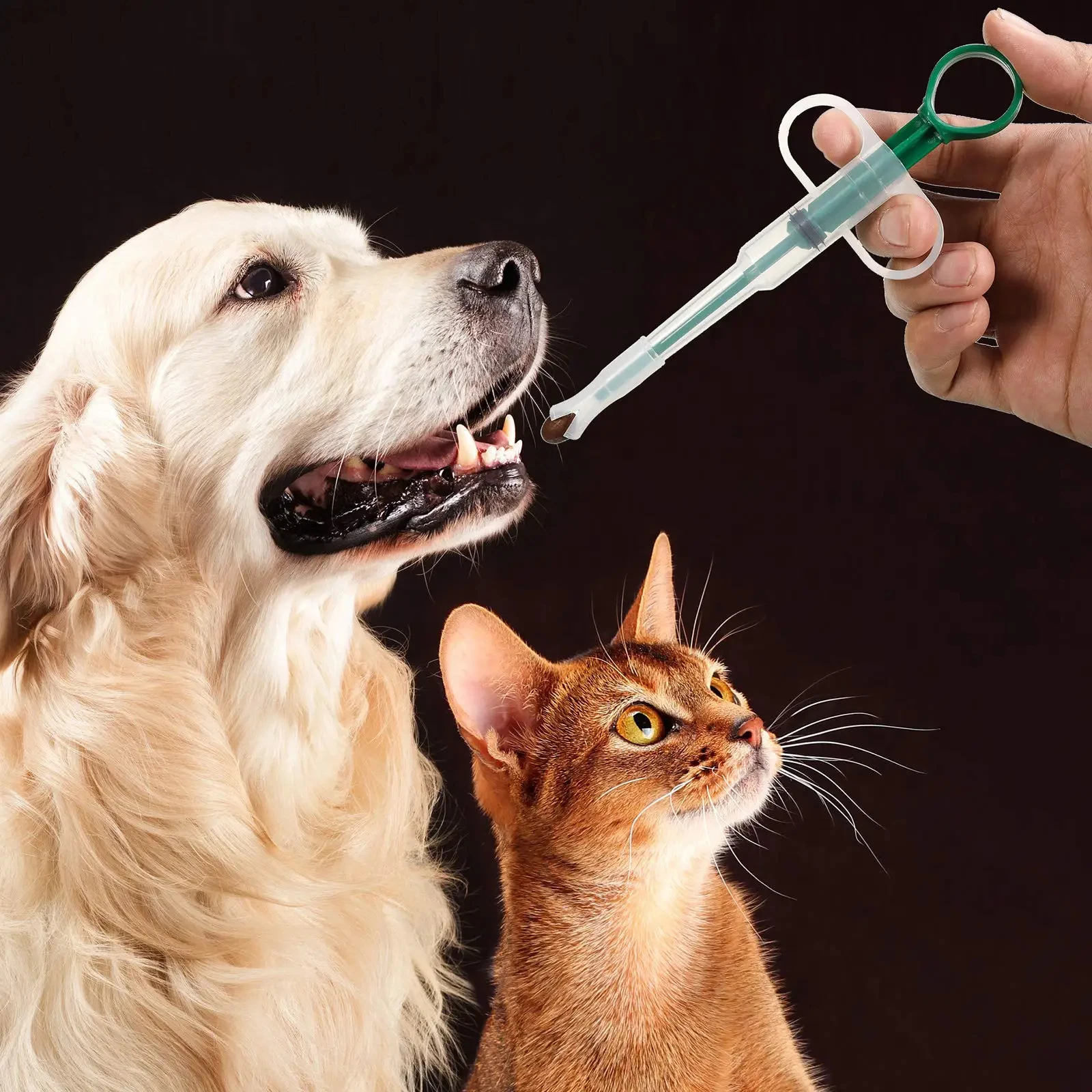 Pet Medication Dispenser, Pressing Feeding Stick for Cats and Dogs, Eating Pills, Pills, Medication Artifacts, Pet Sickness Care 1