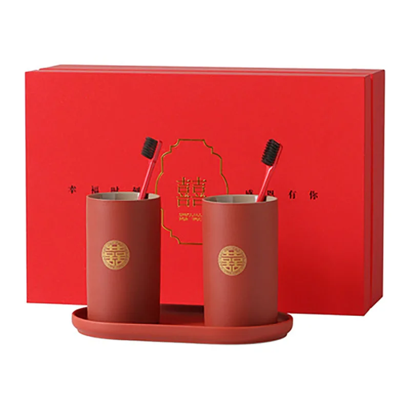 Double Happiness Couple Mug Set, Unique Funny Tea, Ceramic Cup Set for Bride and Groom, Anniversary, Wedding, Girlfriend Wife