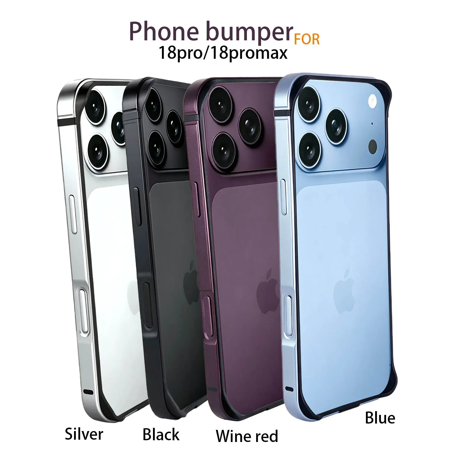 Aluminium Alloy Shockproof Metal Bumper Case with Silicone Armor Corners