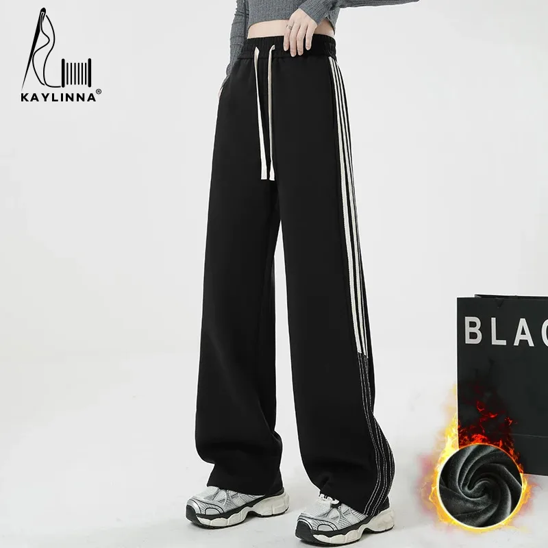 

Real price, real shot 8813# pure cotton Huamian composite super, sports pants, women's autumn and winter plush casual wide leg