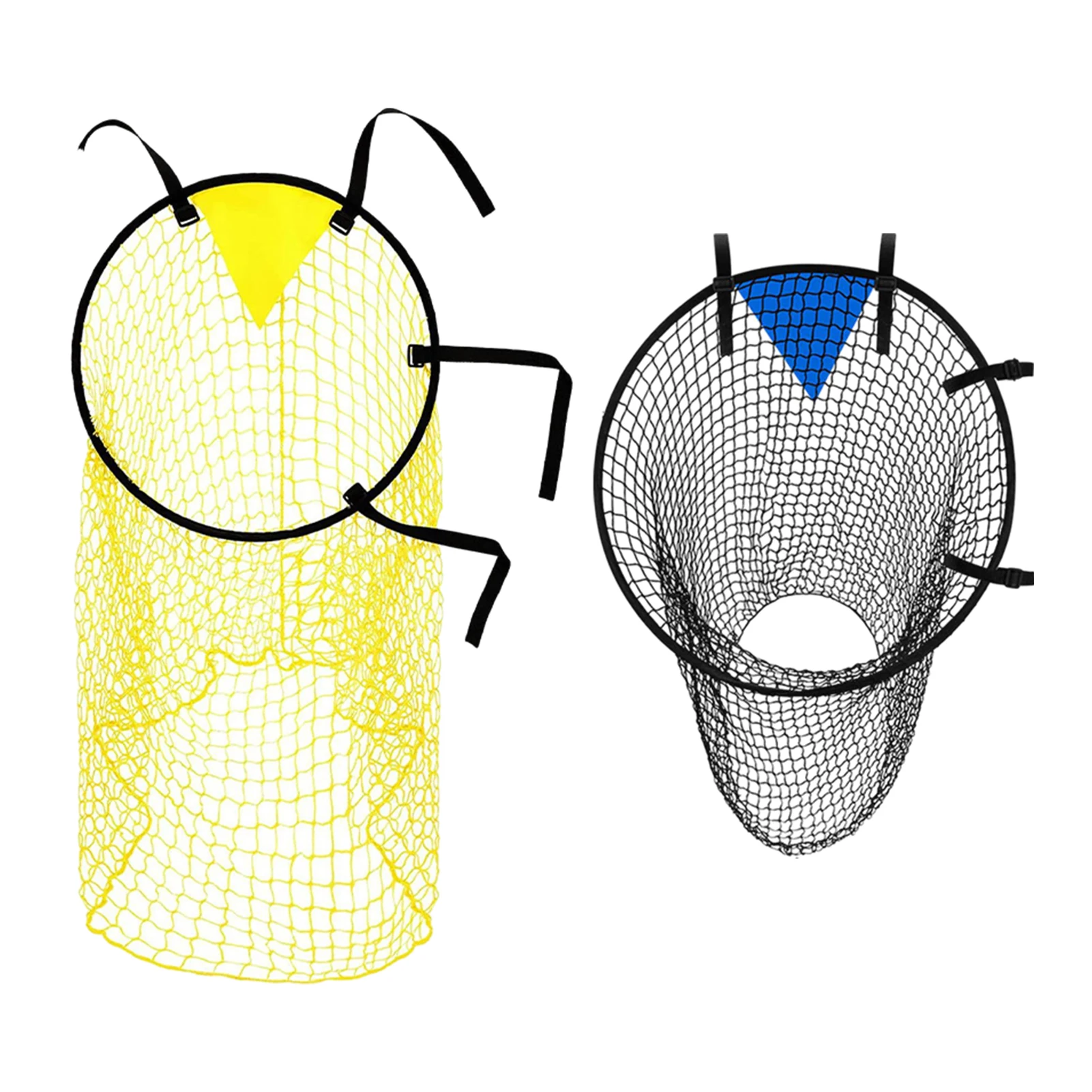 

2pcs Corner Durable Soccer Target Net Portable Foldable Backyard Outdoor Sports Hanging For Kids Training With Buckle Top Bin