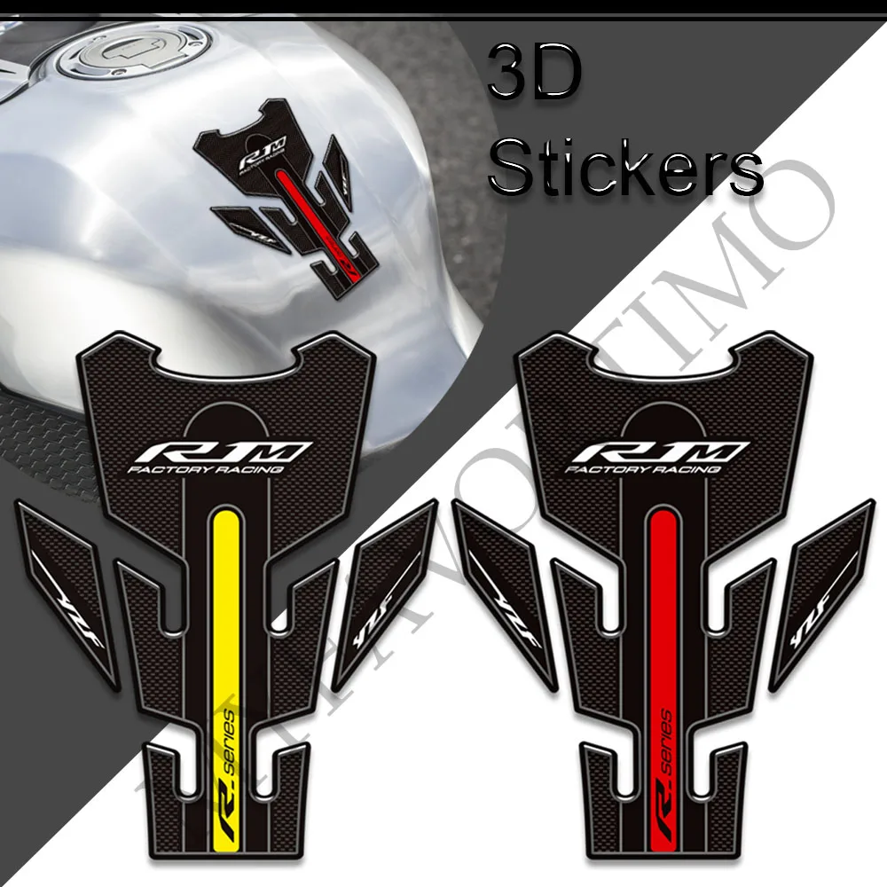 

Motorcycle Tank Pad Grips 3D Stickers For YAMAHA YZF R1M YZFR1M YZF-R1M Decal Protector Gas Fuel Oil Kit Knee