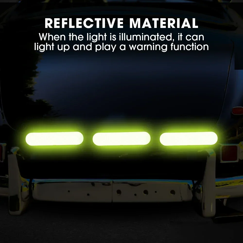 Reflective Stickers Helmet Warning Reflective Stickers Night Safety Driving Accessories Fluorescent Decorative Stickers Bicycle Motorcycle Car Decal