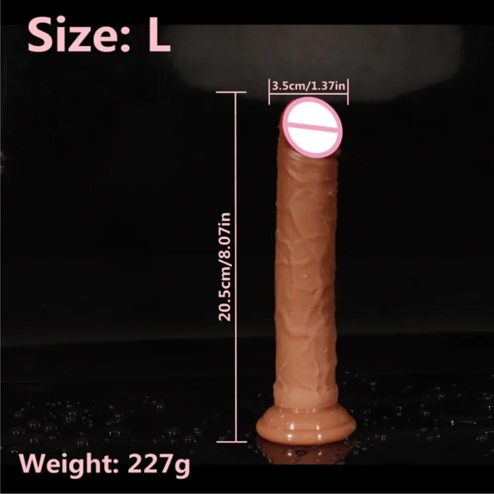 5 Sizes Realistic Dildos Double Silicone Soft Big Penis Powerful Suction Cup for Woman and Man 18+