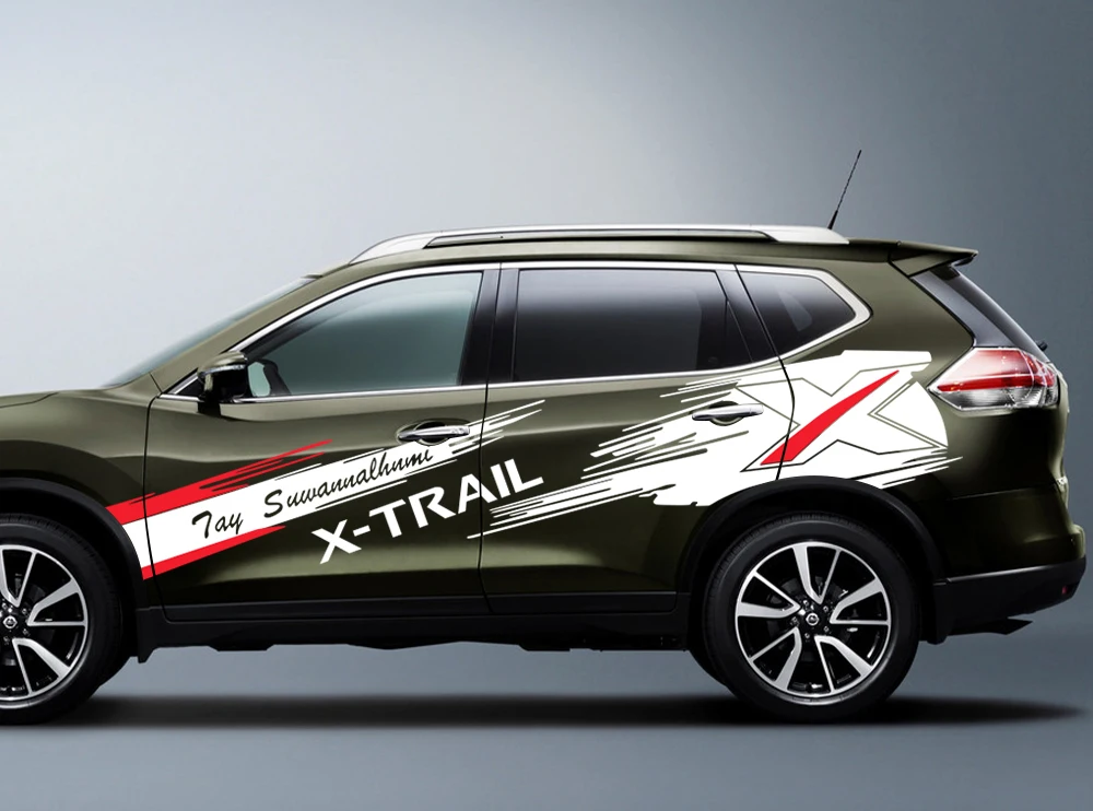 Autotür Seiten aufkleber für Nissan X-Trail T30 T31 T32 T33 personal isierte stilvolle Grafik Vinyl Film Aufkleber Auto Tuning Zubehör – Detail 1