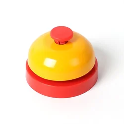 Heavy Duty Metal Desk Call Bell with Anti - Slip Base (Red and Yellow)