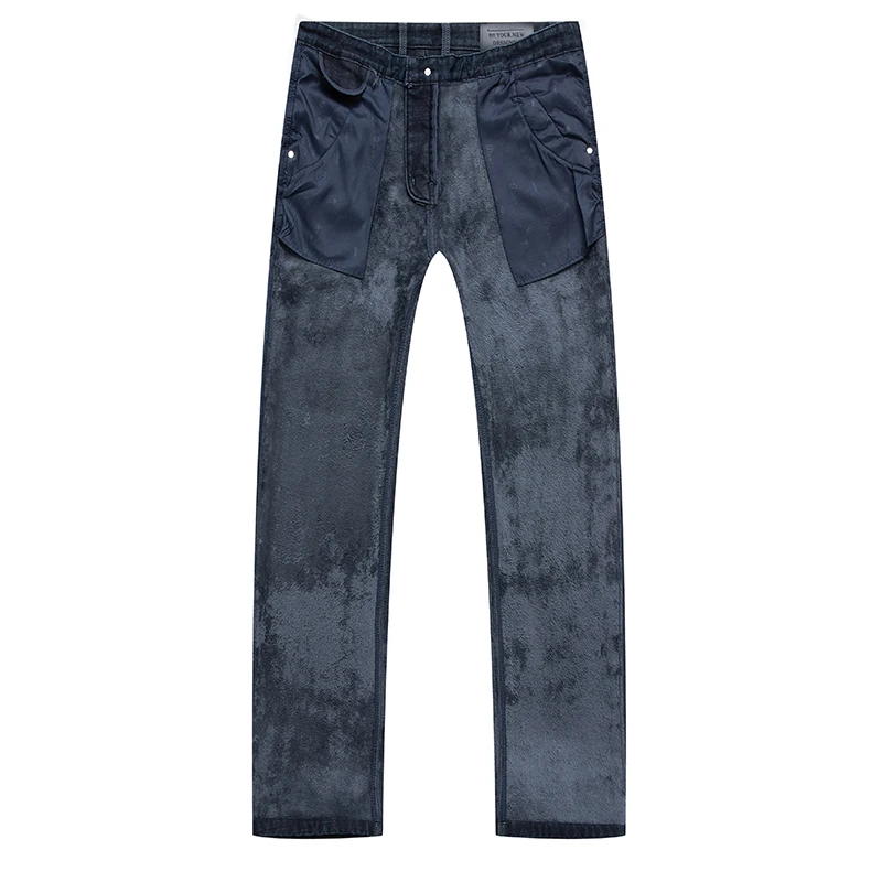 Winter Jeans Men Fleece Straight Cotton Denim Pants Oversize 46 48 50 52 Casual Trousers Plus Size Thicken Warm Autumn Loose 3