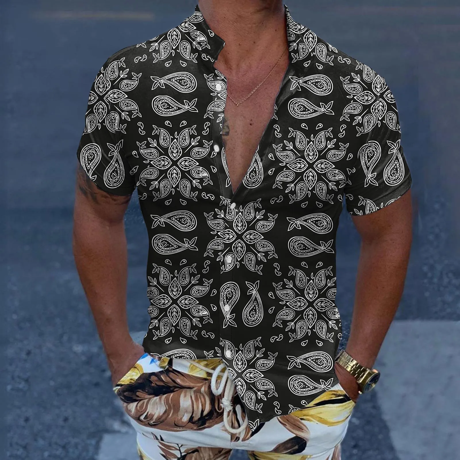 

2023 Luxury Shirts For Men 3d Printed Men's Hawaiian Shirt Beach 5xl Short Sleeve Fashion Tops Tee Shirt Clothing Blouse Camisa