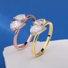 89594-bab90b.jpg Bague en diamant Moissanite Double poire pour femmes, 1.5cttw, deux pierres Toi Et Moi, bandes de mariage, argent 925, plaqué or 18 carats, bijoux