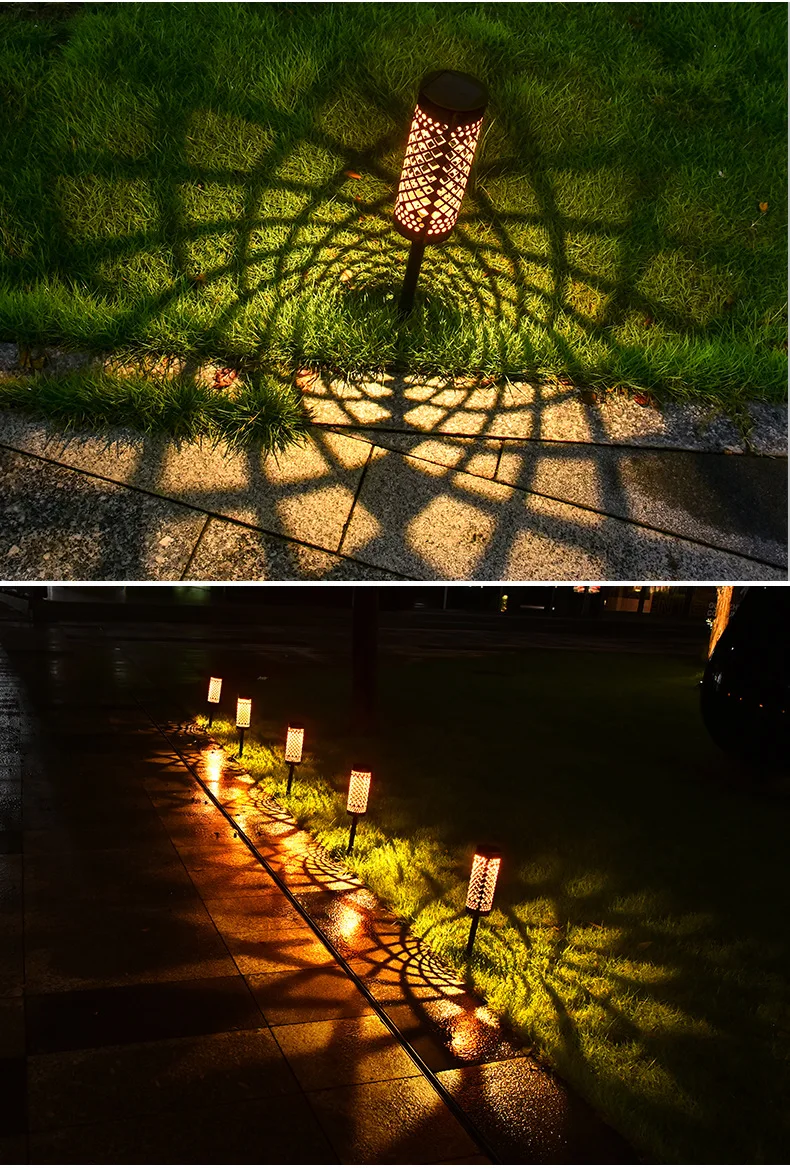 Solar Light Outdoor Metal Hollow Decorative Aisle Light Waterproof LED Landscape Light Suitable for Courtyard Lawn Walkway solar powered led lights