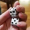 Black Skull Dice 1/5Pcs Skull Dice Cube Dice Halloween Dice Table Ornament Vintage Skeleton Dice For Halloween Board Games Poker 4