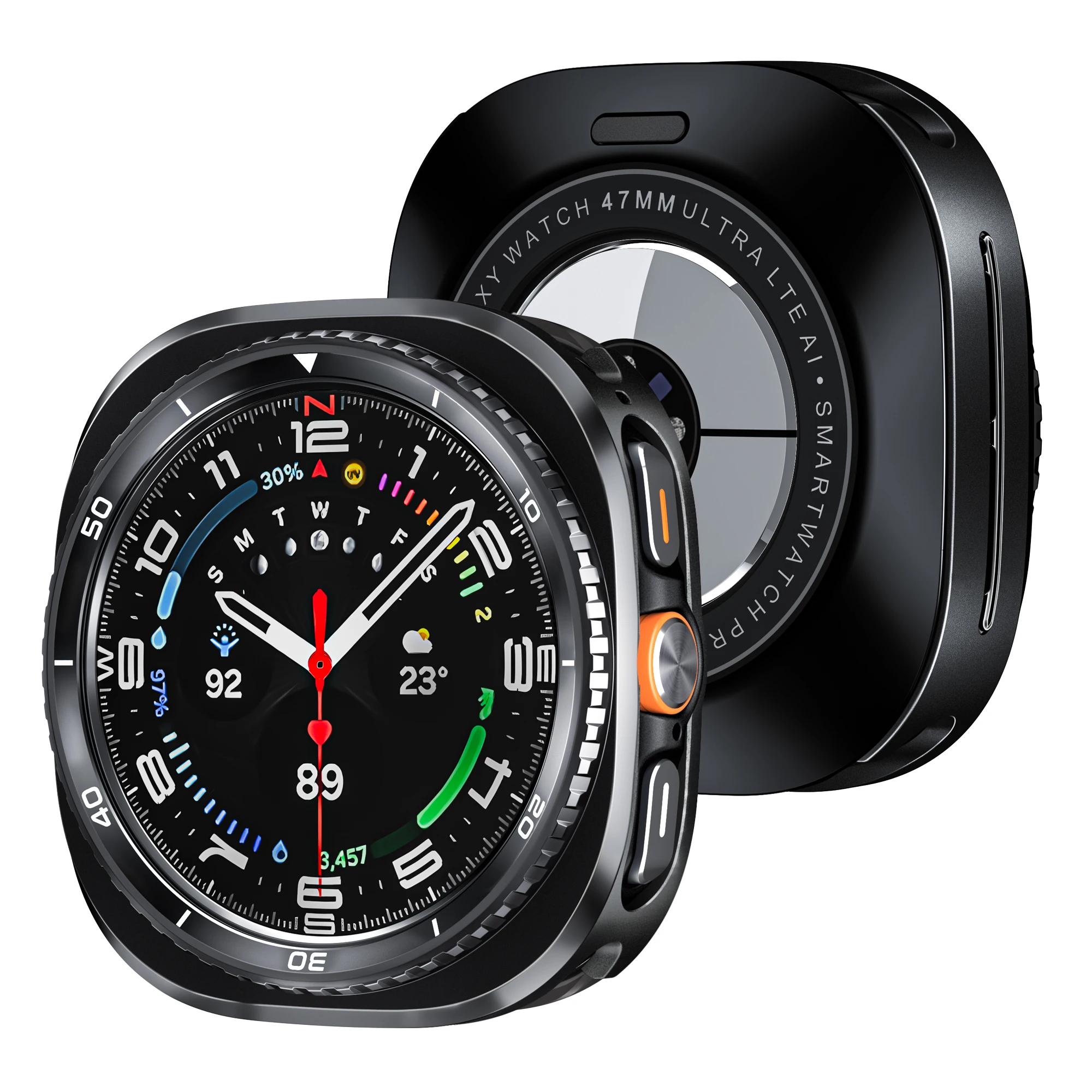 Premium Alloy Metal Watch Case - Sleek Protector Frame Cover