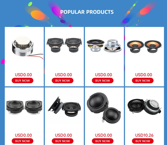 2Pcs 2 Inch 4 Ohm 10W Full Range Speakers - Small Audio Woofers For DIY Projects