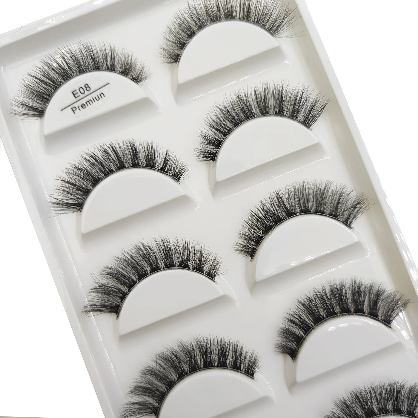 Transparent 3D Mink Eyelashes, Natural Clear False Eye Lashes, Soft Invisible Eyelash, Wispy Makeup Faux Cils, H13 X08, 5 Pairs 3