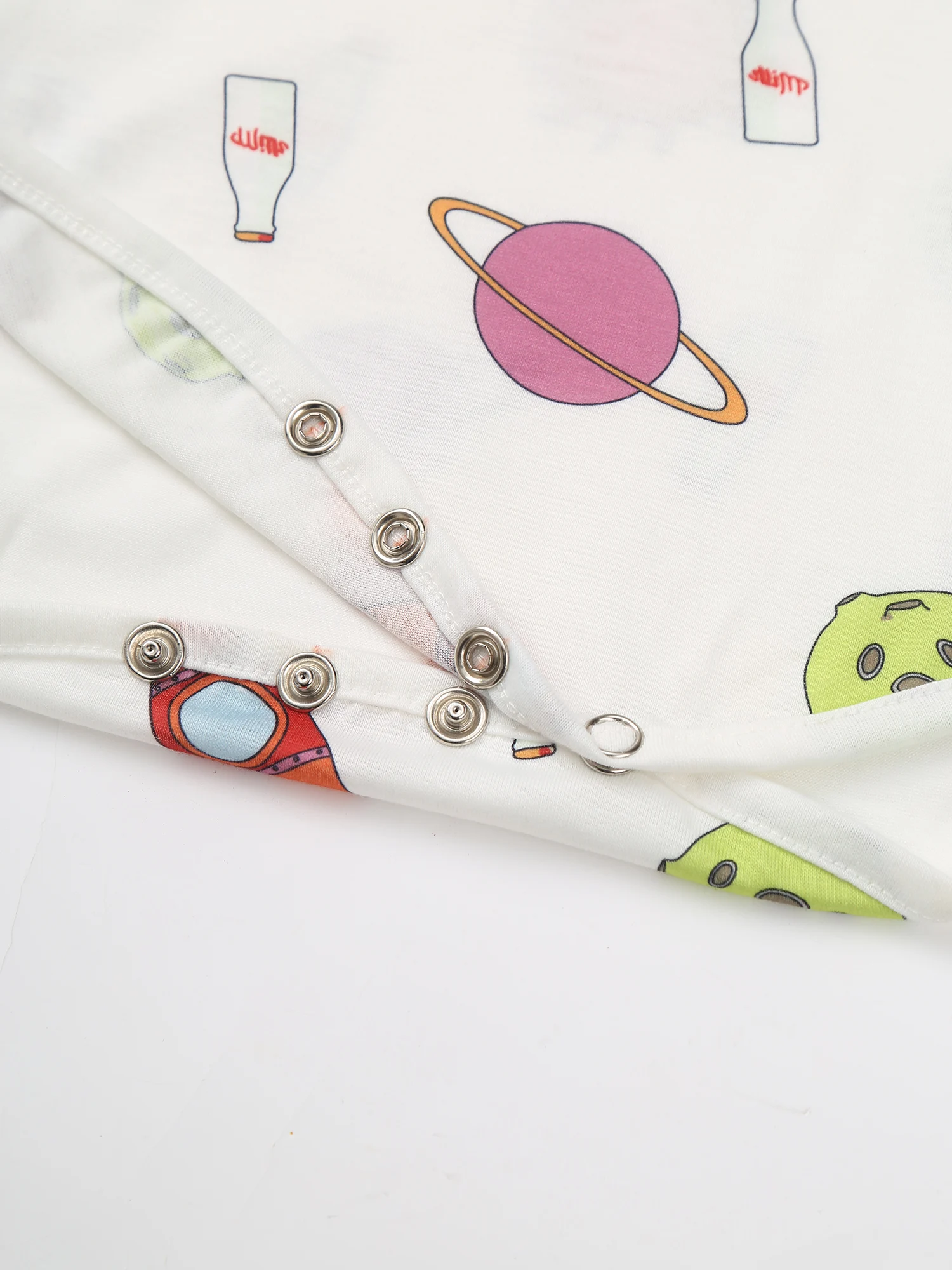 Mens Pajamas Bodysuit Sleepwear Cute Cartoon Print Short Sleeve Leotard Buttoned Crotch Diaper Rompers Sleep Loungewear Jumpsuit