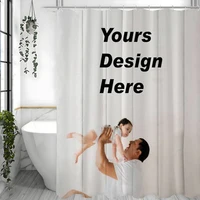 ม่านอาบน้ำลายภาพถ่ายสั่งทำพิเศษ พร้อมรูปครอบครัวส่วนตัว ออกแบบเองได้ ผ้ากันน้ำ สำหรับตกแต่งห้องน้ำที่ไม่เหมือนใคร 3