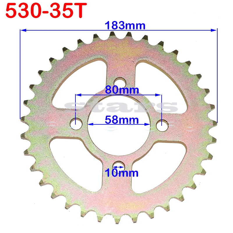 

ATVS ATV UTV 530 35T 58mm rear chain sprocket gear wheel plate fit ATV Quad Pit Dirt Bike Motorcycle Motocross