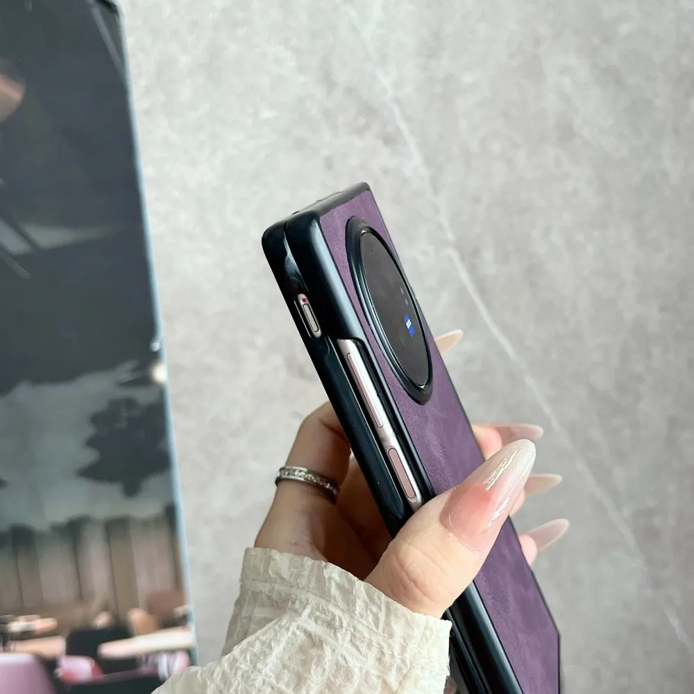 Luxury PU Leather Magnetic MagSafe Protective Back Cover Case