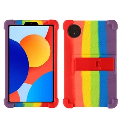 Durable Shockproof Silicone Stand Cover for 8.7 Tablet - Protective Case for Enhanced Safety (Rainbow color)