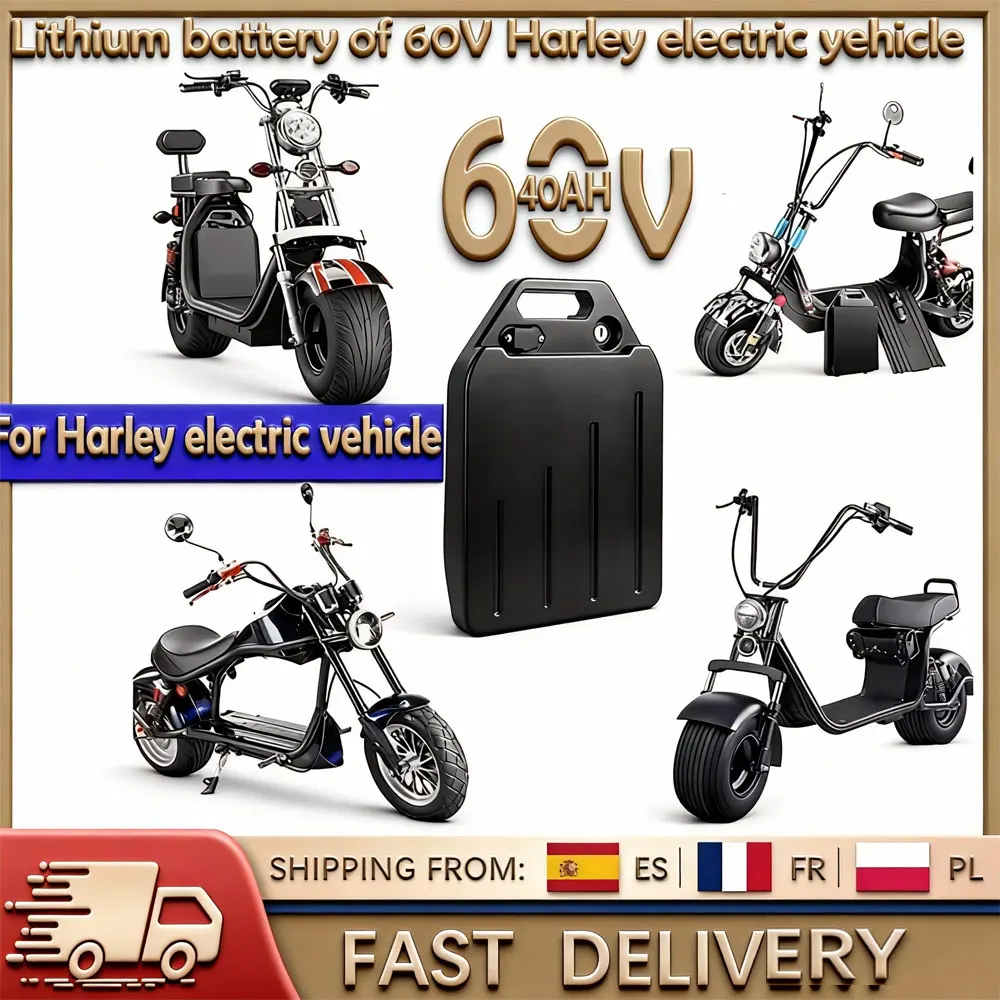 60v 20ah 30ah 40ah 18650 lithium-ion Battery Rechargeable For Harley Citycoco Motorcycle