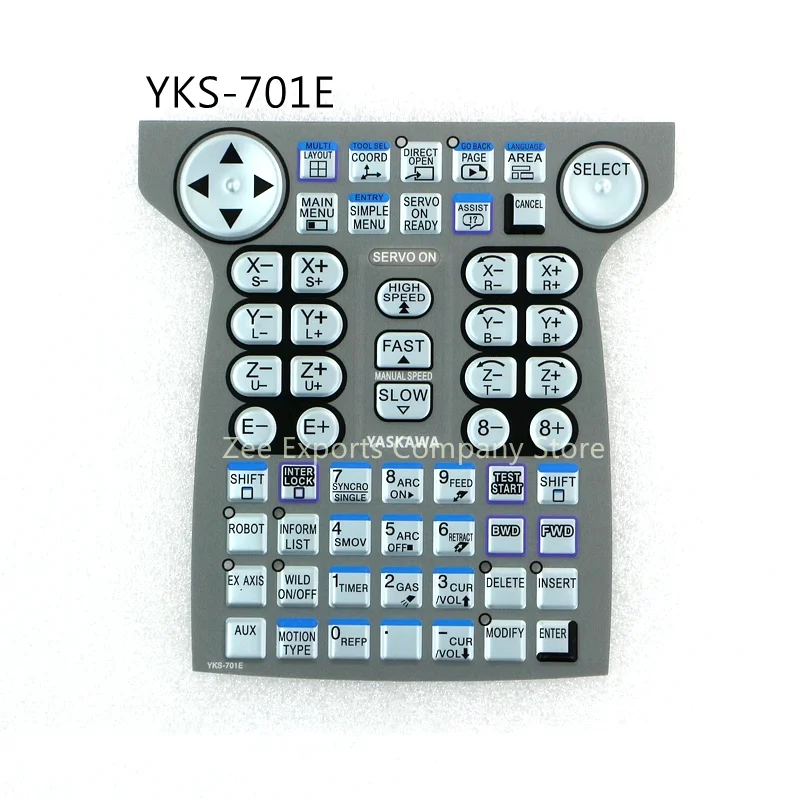 

New for YKS-701E Membrane Foil Keysheet Keypad for Yaskawa Robot Teach Pendant Yaskawa YKS-701E Front Overlay Film
