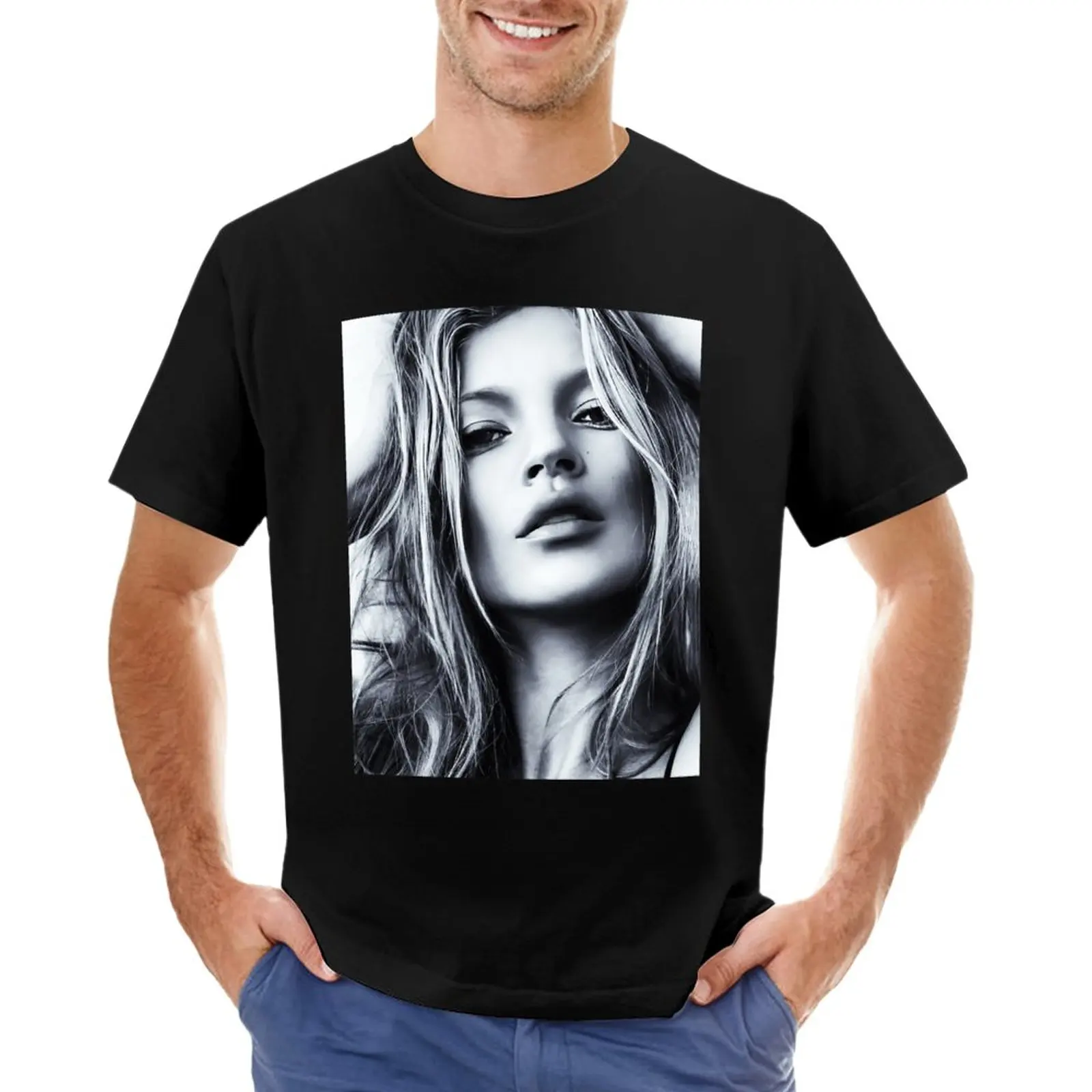 Kate Moss - Model T-Shirt Blondie T Shirt Abbigliamento Vintage Magliette Estive Per Uomo