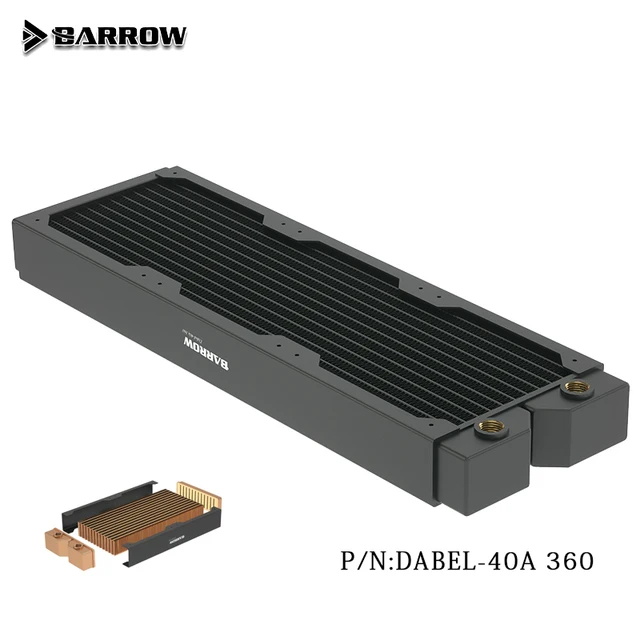Radiateur PC En Cuivre, épaisseur 20mm G1/4 ", Reoidissement Par Eau Pour Ordinateur, Dissipateur Thermique, 120mm 240mm 360mm 480mm, Noir/blanc