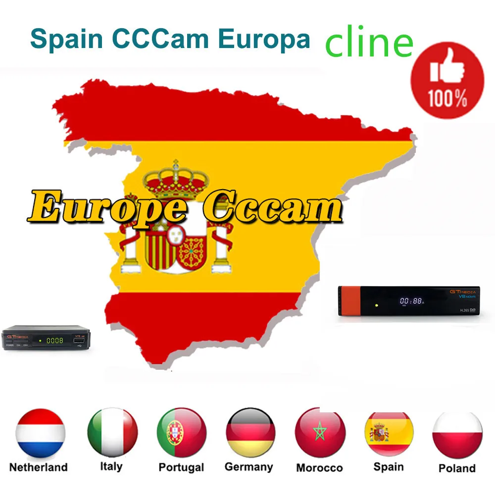 Лучший стабильный ТВ-приемник CCCAM AV-кабель в Европе cline 8 линий Freesat ccam для телефона
