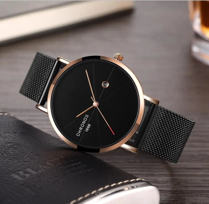 ever move casual minimalist men watch top brand luxury japan quartz wristwatches high quality slim thin stainless watch for man 2022 Minimalist Men's Fashion Ultra Thin Watches Simple Men Business Stainless Steel Mesh Belt Quartz Watch Relogio Masculino