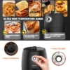 NEW 2 Quart Small Air Fryer with 50pcs Air Fryer Paper Liners, 1200W, New, Black, Nonstick Basket , 100 Recipes 2