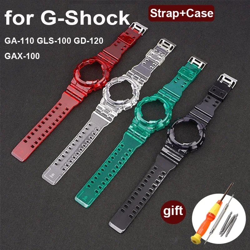 Transparent Silicone Strap Case Kit for Casio G-Shock Sport Watch