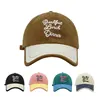 Customized Logo Contrast Color Embroidered Baseball Hat Snapback Caps with Name Customized Hats Korean Style Couple Hat 1