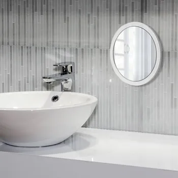 กระจกแต่งหน้าแบบขยาย ติดตั้งด้วยถ้วยดูด ด้านเดียว พกพาสะดวก ใช้ในห้องน้ำ ดีไซน์เว้า น้ำหนักเบา ของจำเป็นสำหรับการเดินทาง พร้อมฟังก์ชั่นขยายภาพ 1