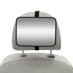 Crash Tested Shatterproof Baby Car Mirror with Wide Crystal Clear View (Black)