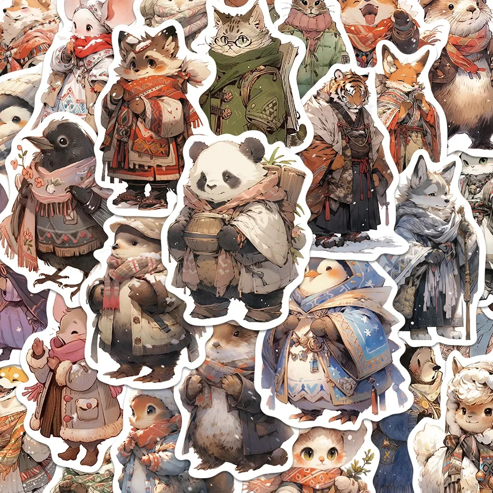 

10/30/50pcs Cute Funny Wintertime Forest Animal Graffiti Stickers Fridge Laptop Phone Scrapbook Diary Decals Decoration Sticker