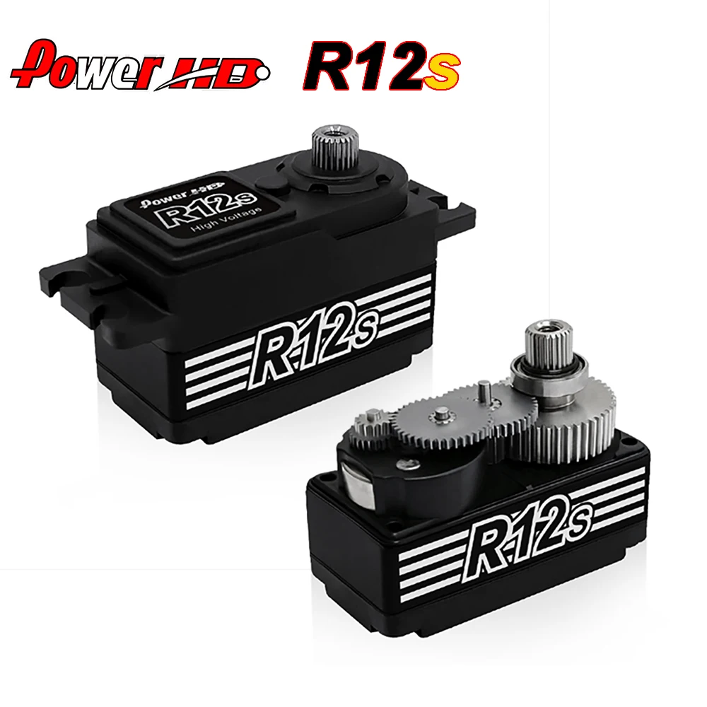 Power HD R12S 12KG 6.0-8.4V High Torque Titanium Gear Dual Ball Bearing Servo For 1/10 Rc Racing Car Off-road Vehicle 4wd Toy