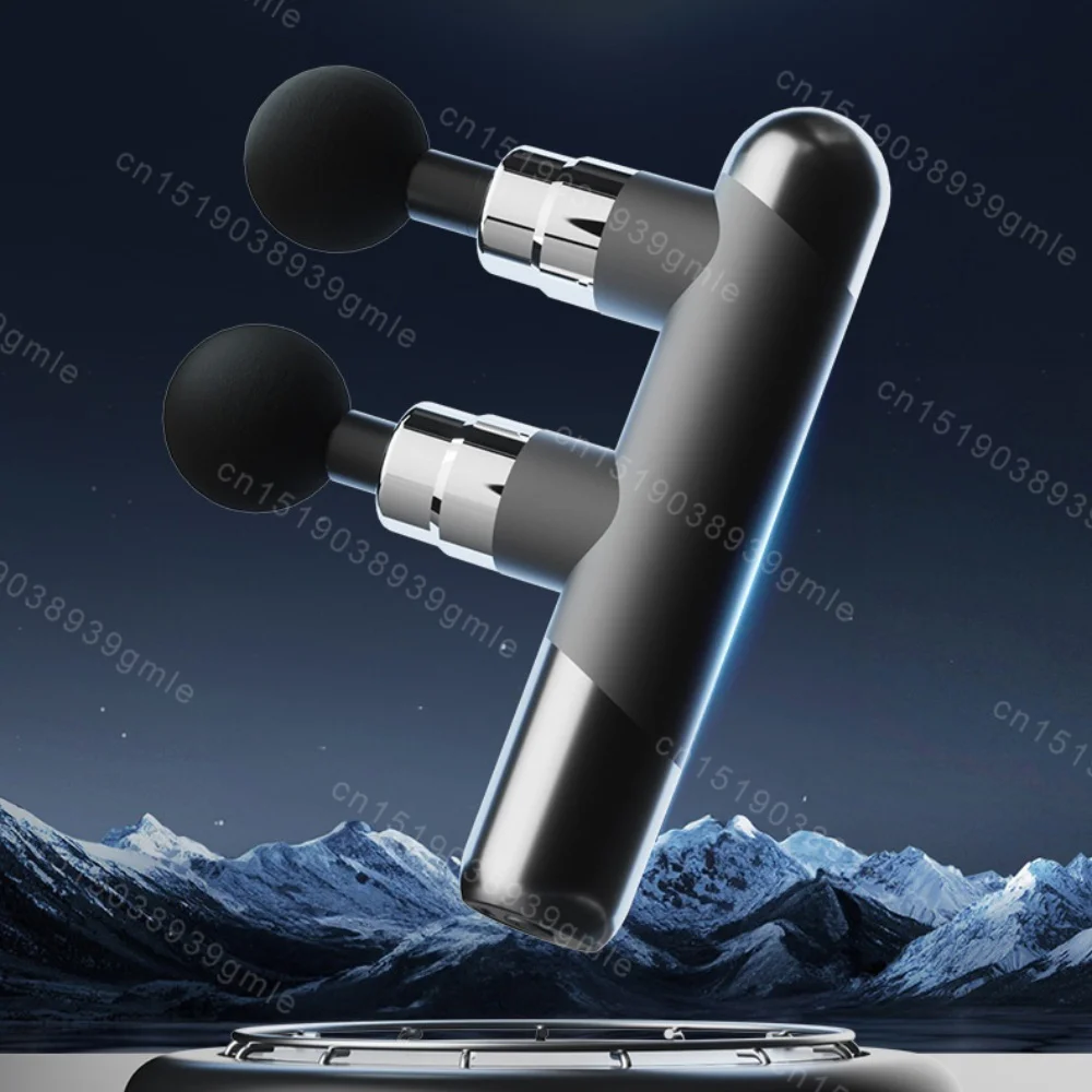 Dual Head Fascia Gun Massager Muscle Relaxation Vibration Deep Tissue High-Frequency Percussion Muscle Relief Fitness Equipment