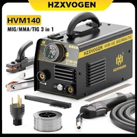 HZXVOGEN 3 in 1 Semi-Automatic Welding Machine HVM140 MMA/Gasless MIG/Lift TIG IGBT Inverter Welder Synergy Tool Non Gas Welder 1