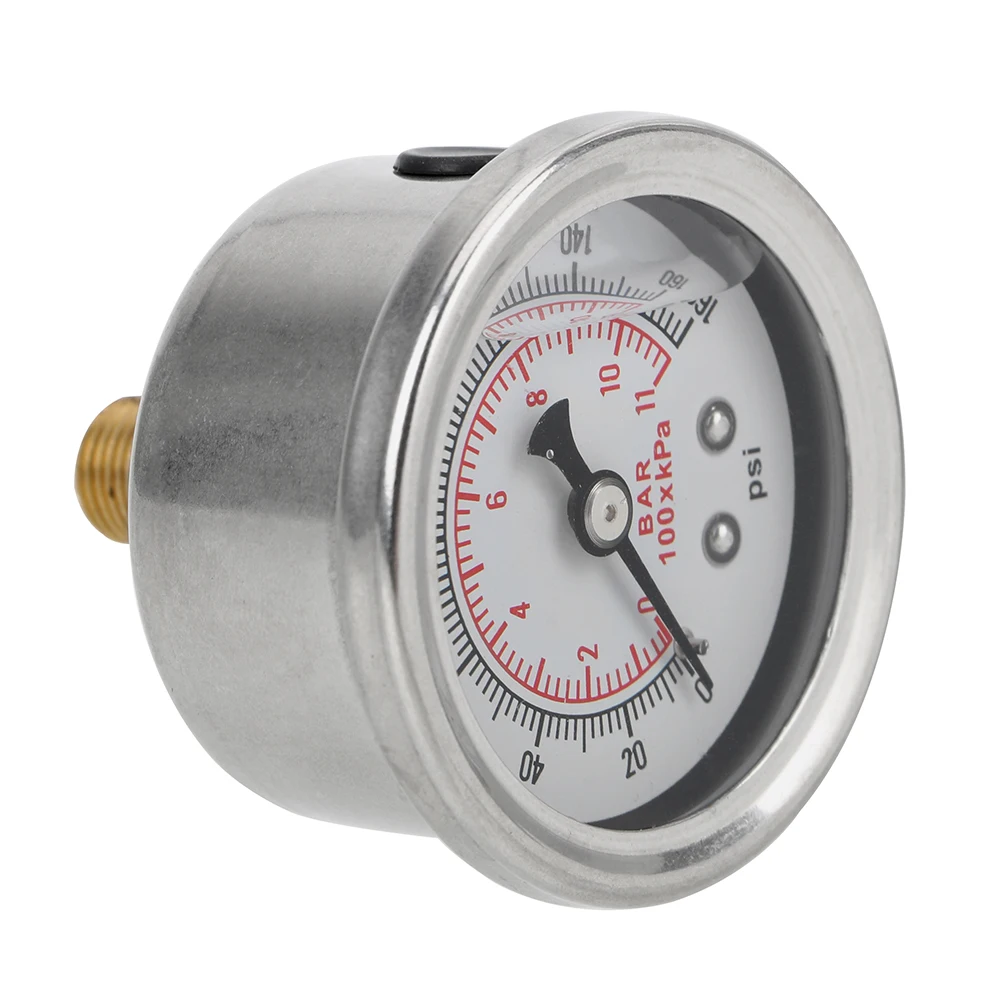 오일 프레스 게이지 액체 테스터 모니터링 시스템, 액체 0-160 psi 1/8 NPT 연료 압력 게이지 계량기
