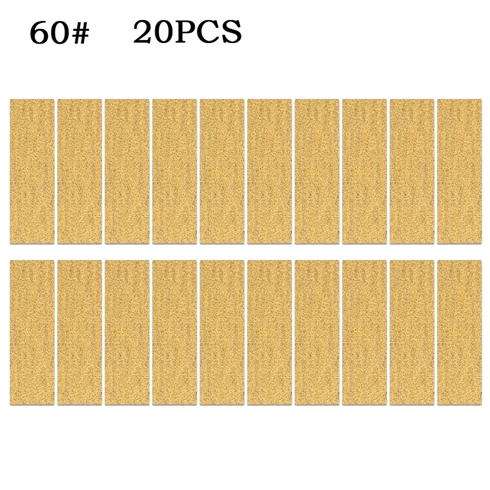 

20Pcs Sandpaper 3.5*1inch 60-320 Grit Finishing Sanding Sheets Flocking For Wood Furniture Detail Polishing Sander Tools Refills