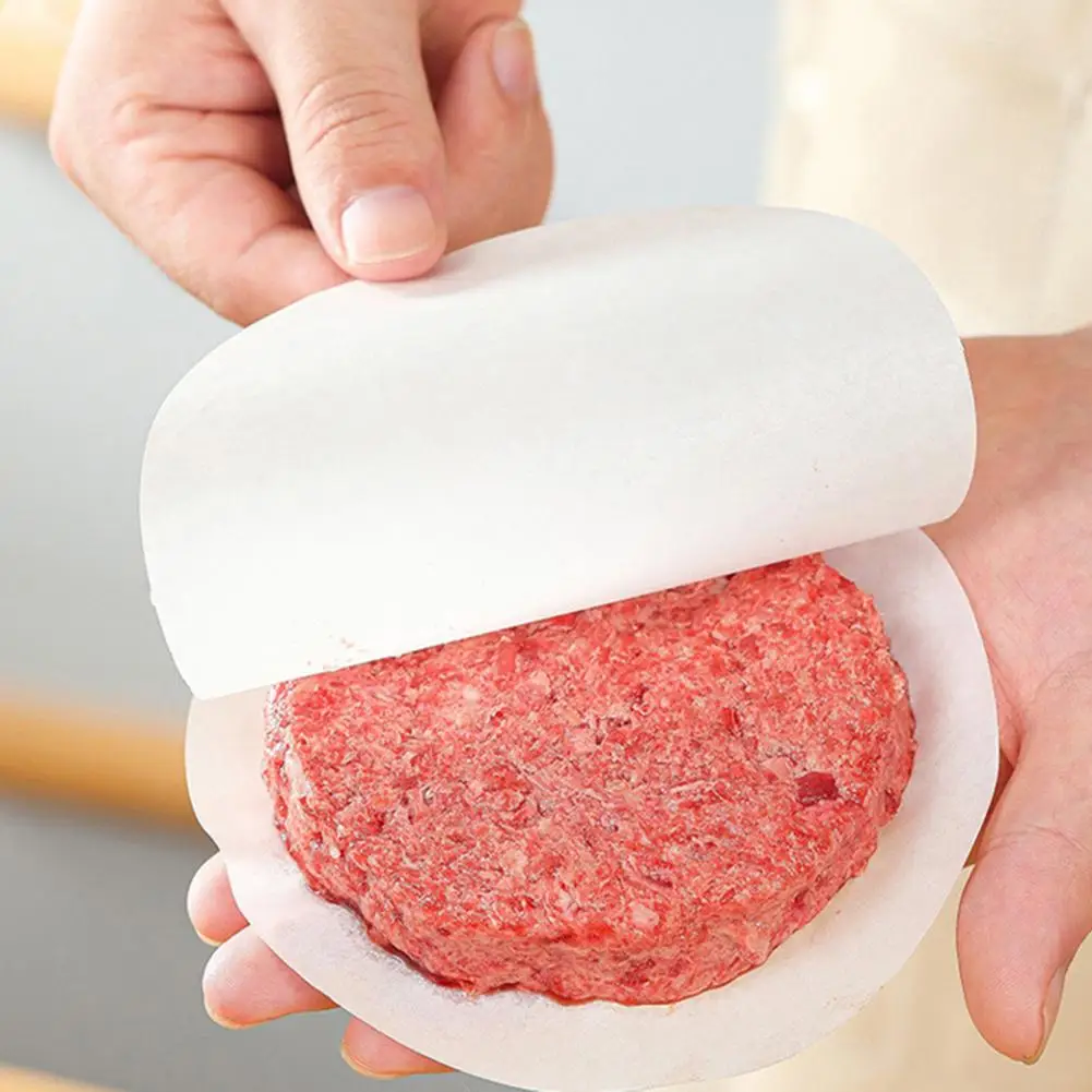 Burger Press Wax Paper Patty Forming Wax Papers 100pcs Non-stick Hamburger Patty Paper Round Parchment Sheets for Burger burger press hamburger press